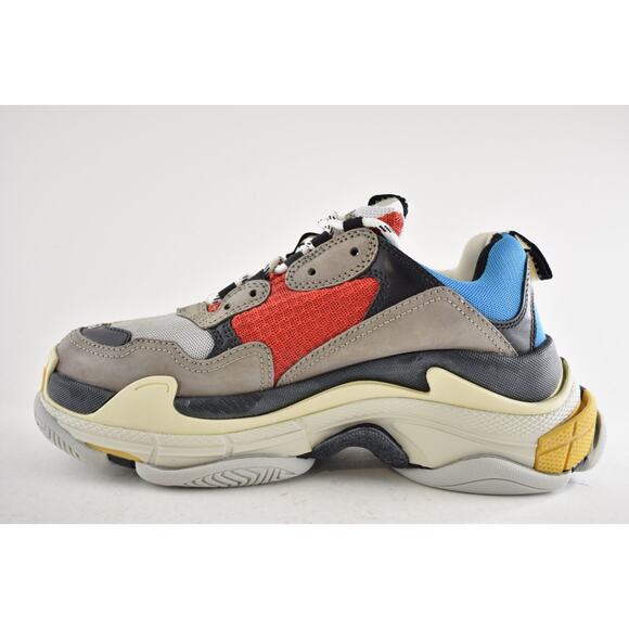 Balenciaga Triple S Split White Grey Yellow Flat Platform Sneakers 39 Mens US 6 - Picture 10 of 13